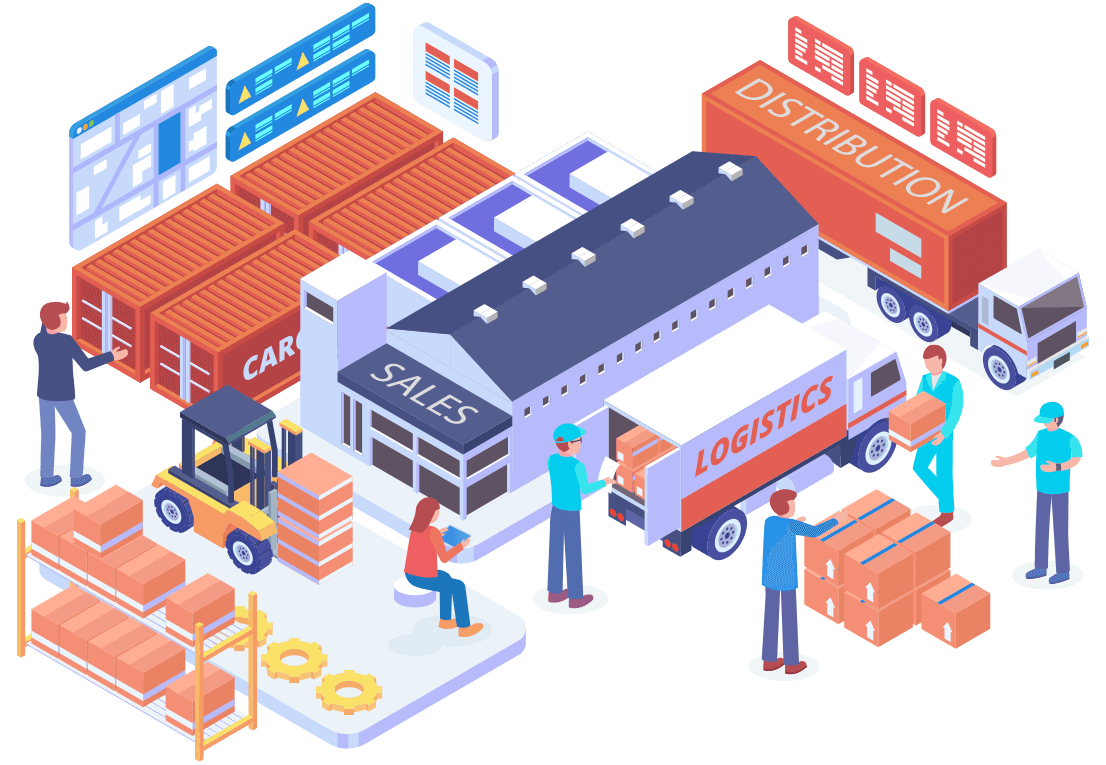 Professional delivery truck